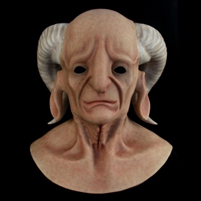 (ALIEN-5) crossdress cosplay realistic face silicone male full head animal goat alien mask for Halloween fetish wear